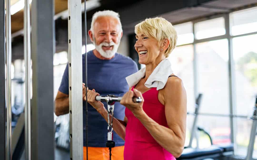 older couple exercising